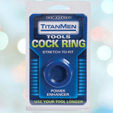 Titanmen Stretch-to-Fit Blue Cock Ring