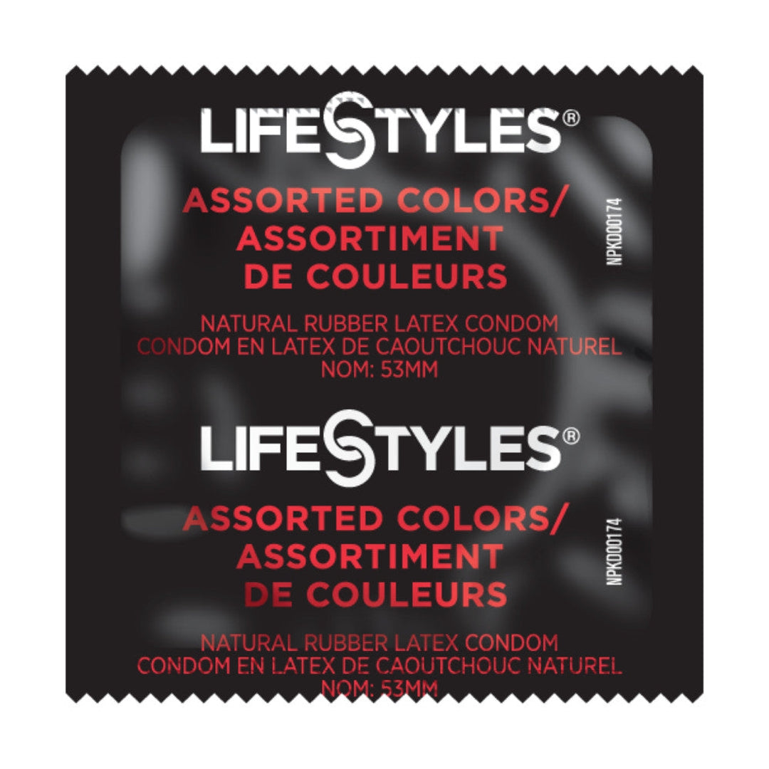 LifeStyles Assorted Colors Lubricated Condoms