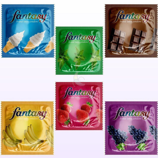 Assorted Flavored Fantasy Condoms 🍇 🍓 🍦 1080