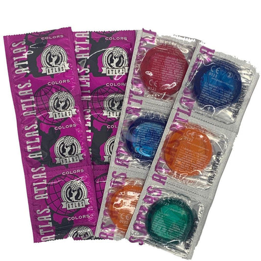 Atlas Assorted Colors Lubricated Condoms 1080