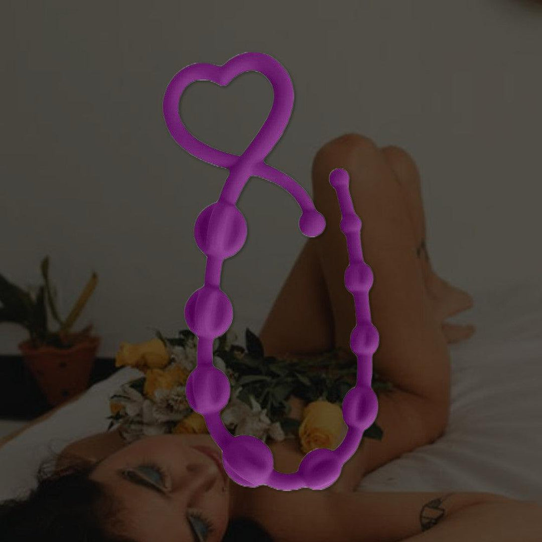 Curve Gossip Hearts n' Spurs Anal Beads - Violet