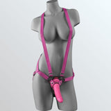 Dillio 7" Pink Strap-on Suspender Harness Set