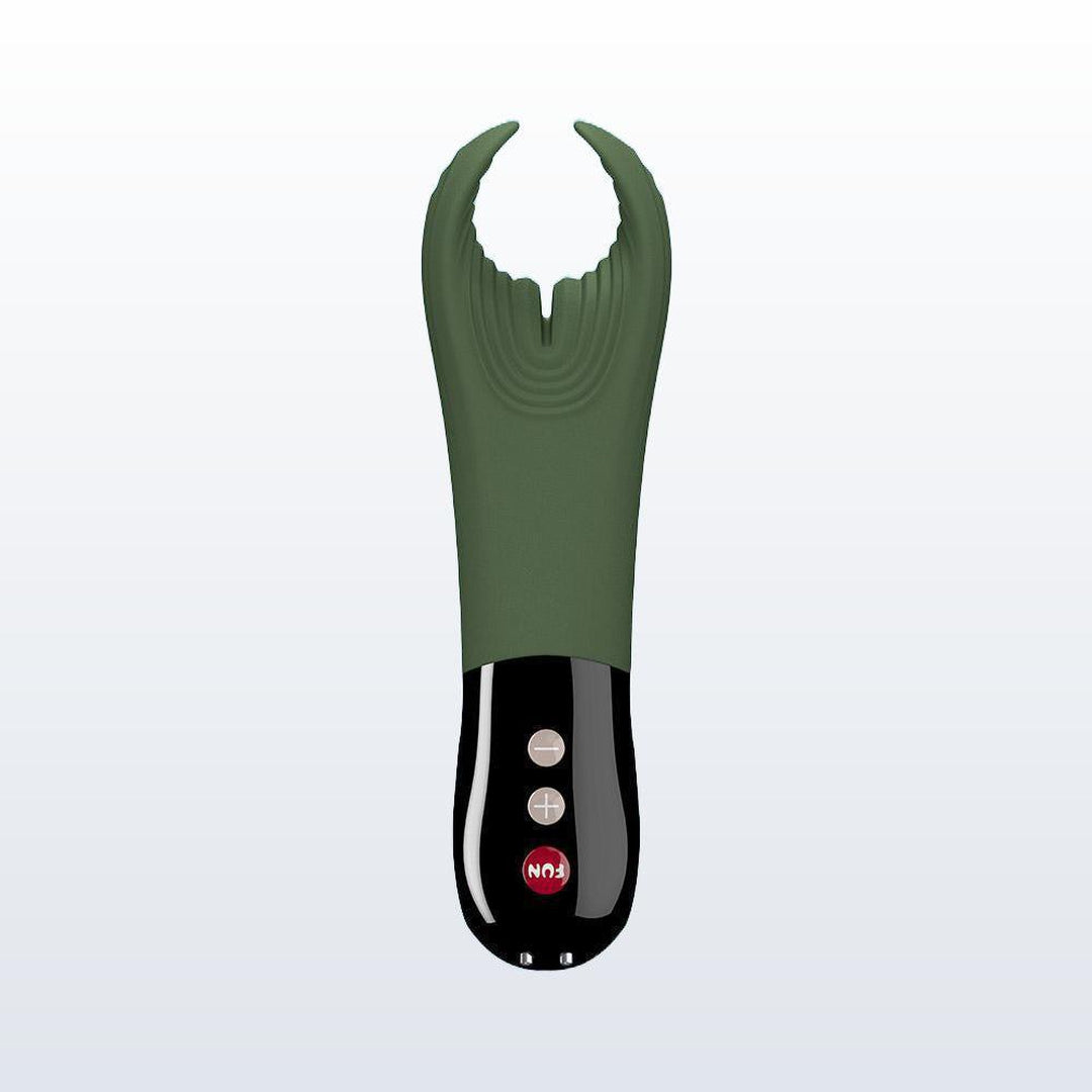 Fun Factory Manta Rechargeable Vibrating Male Stroker For Men - Moss Green