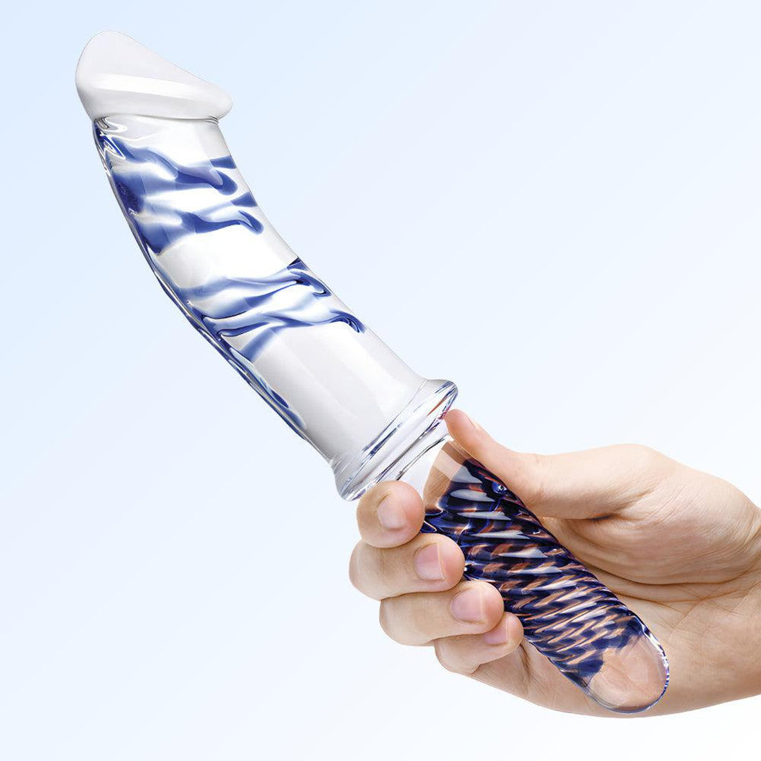 Gläs Realistic Double-Ended Glass Dildo With Handle picture photo