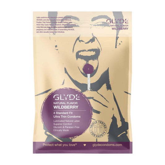 Glyde Ultra Organic Wildberry Flavored Vegan Condoms 1080