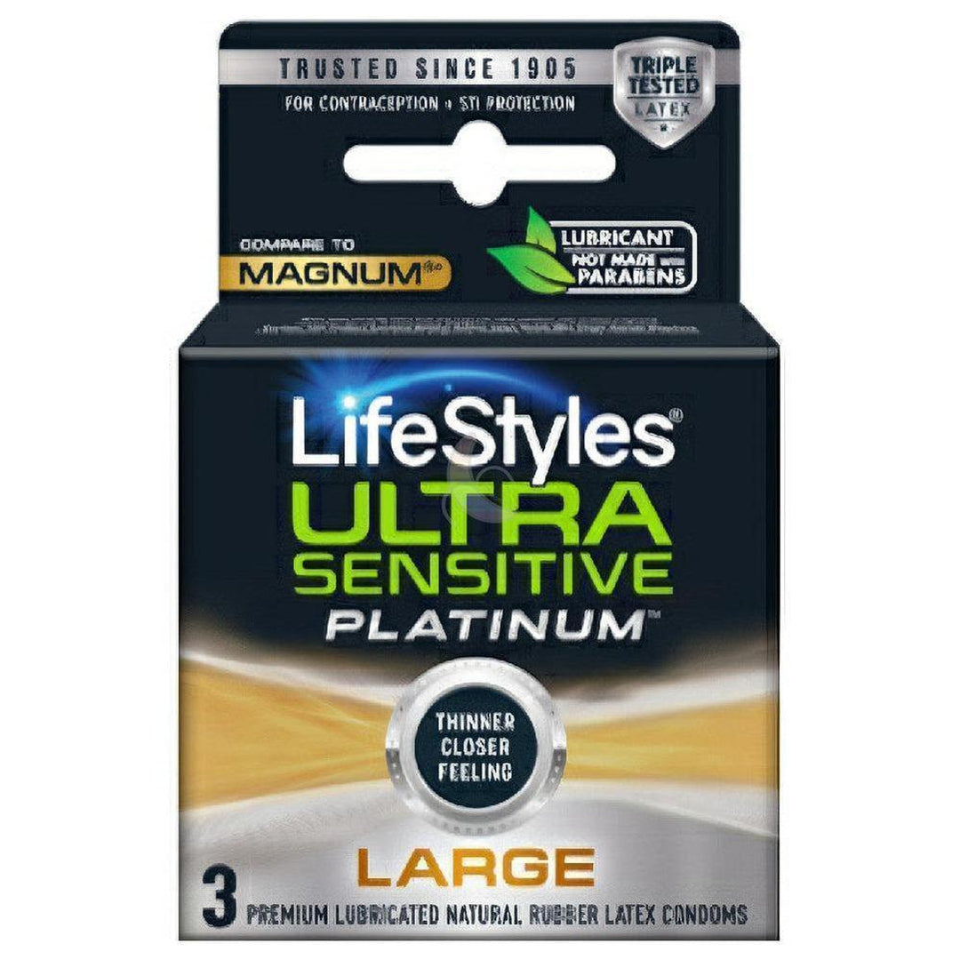 LifeStyles Ultra Sensitive Platinum Large Condoms