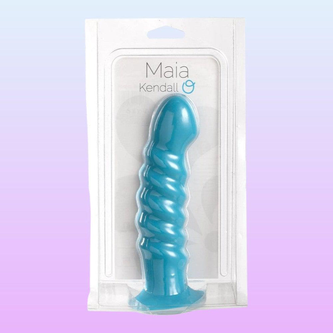 Maia 'Kendall' 8' Silicone Dildo - Neon Blue