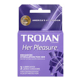 Trojan Her Pleasure Sensations Ribbed Condoms