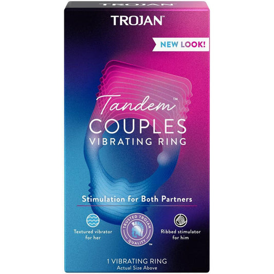 Trojan Tandem Couples Vibrating Cock Ring 1080