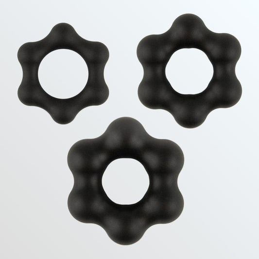 Velv'Or Rooster Milo Set of 3 Soft Silicone Cock Rings 1080