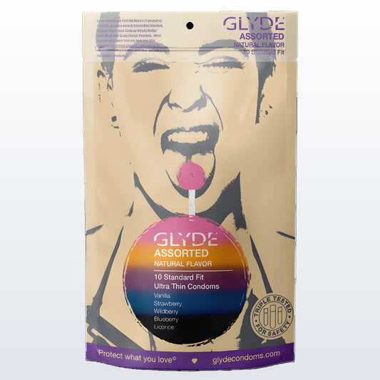 Glyde Organic Assorted Flavors Condoms | 10-Pack 1080