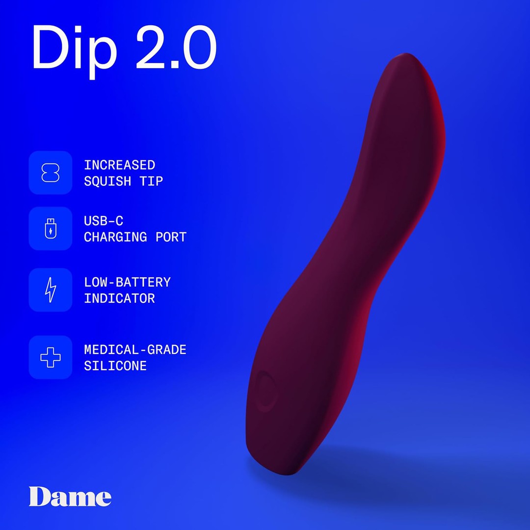 Dame Dip 2.0 Bullet Vibrator Plum - USB-C Rechargeable Condomania.com Dame Dip 2.0 Bullet Vibrator Plum - USB-C Rechargeable Condomania.com