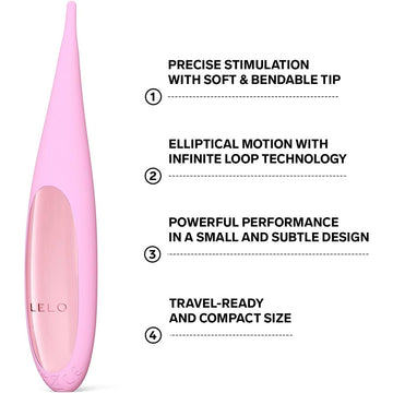LELO DOT Travel Clitoral Pinpoint Vibrator Pink Compact Condomania.com LELO DOT Travel Clitoral Pinpoint Vibrator Pink Compact Condomania.com
