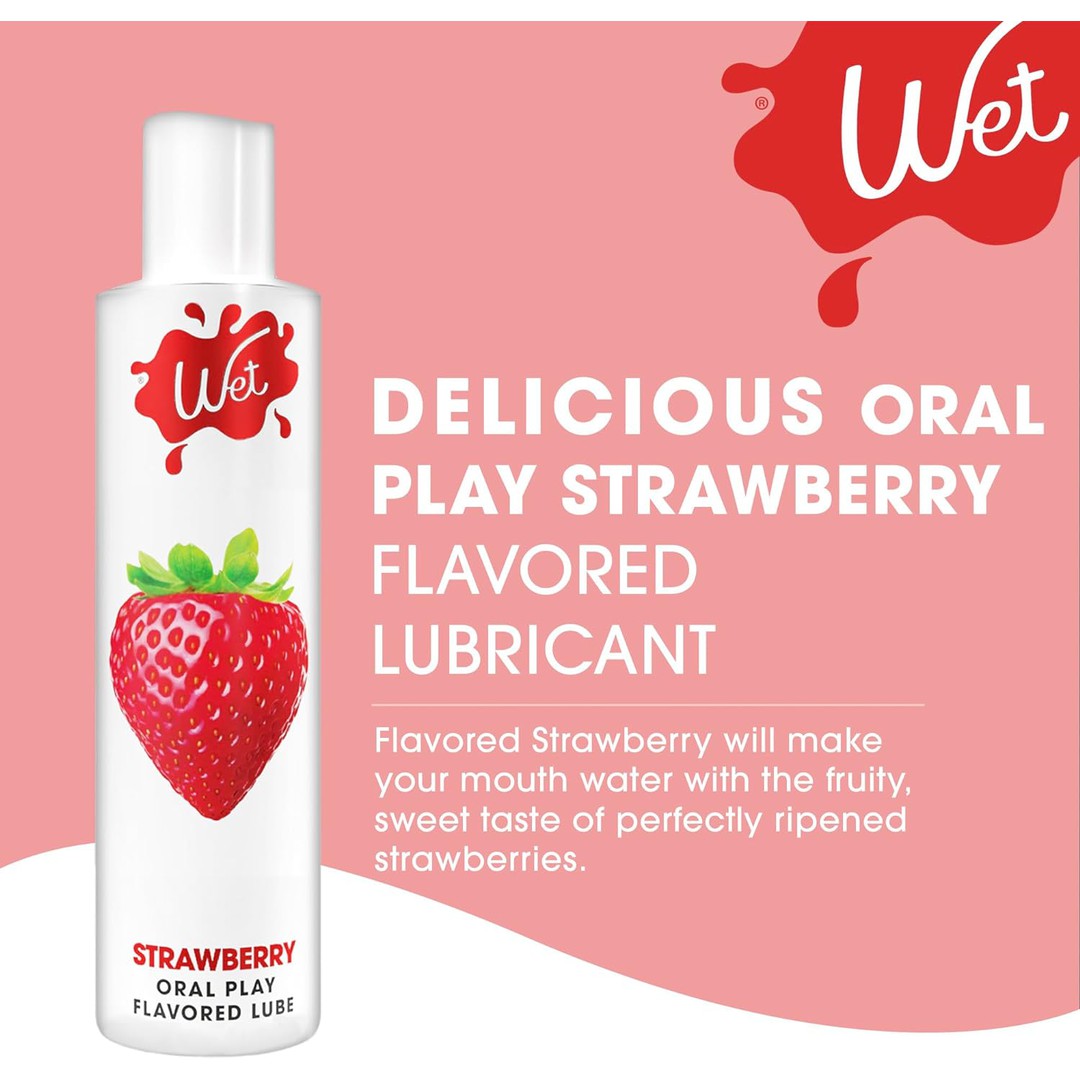 Wet Delicious Strawberry Flavored Lube 4oz - Water Based Condomania.com Wet Delicious Strawberry Flavored Lube 4oz - Water Based Condomania.com