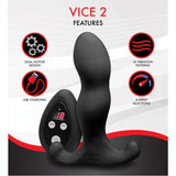 Experience intense pleasure with the Aneros Vice 2 Vibrating Prostate Massager by Aneros, featuring dual motors, remote control, USB charging, 18 vibration patterns, and 4 speeds for personalized satisfaction.
