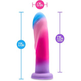 The Avant Borealis Dreams - Cotton Candy Realistic Dildo, created by Avant, is a vibrant handcrafted toy made from platinum-cured silicone. It showcases a beautiful gradient of pink, blue, and purple shades. With a total length of 7.75 inches, this artisanal dildo offers 7.25 insertion inches and features a diameter of 1.75 inches. Its base comes with a suction cup for versatile play or harness compatibility.