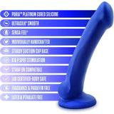 Avant D10 Ergo MINI 6.5" Non-Porous Silicone Dildo - Indigo