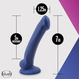 Avant D10 Ergo MINI 6.5" Non-Porous Silicone Dildo - Indigo