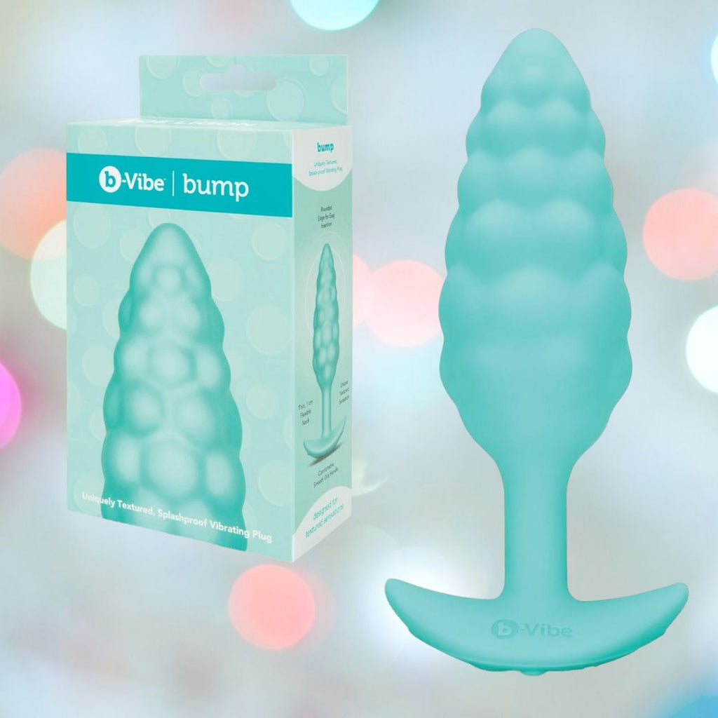 B-Vibe Texture Vibrating Butt Plug Bump Mint Small – Condomania.com