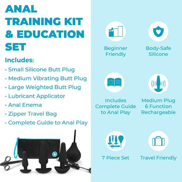 B-Vibe Anal Training Set 3 Butt Plugs Black Beginner Kit – Condomania.com