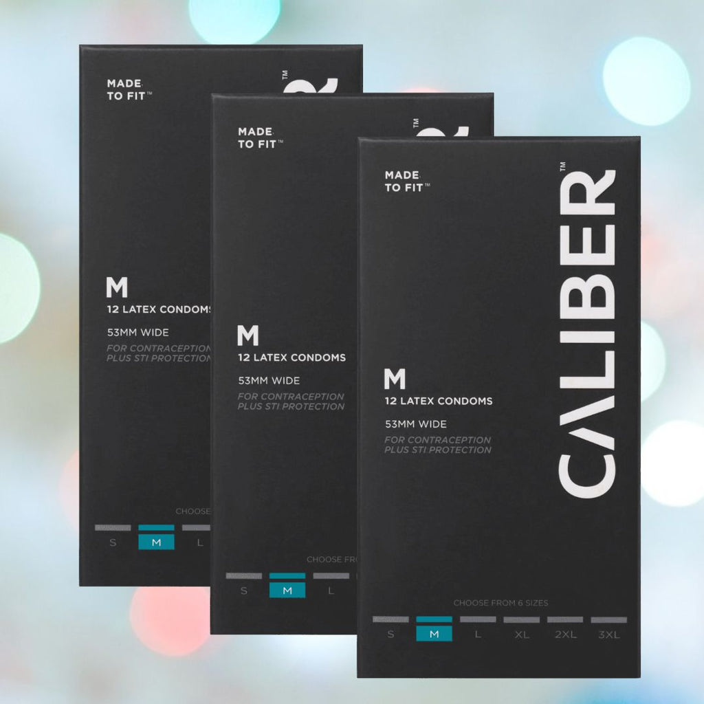 Condoms Caliber M Standard Size 53mm Wide Lubricated Latex – Condomania.com