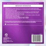 The back of a Durex Extra Sensitive 'Thin' Condoms pack features key info on correct use, STI protection, and safety. Bullet points note extra lubrication and ultra-thin latex for enhanced comfort.