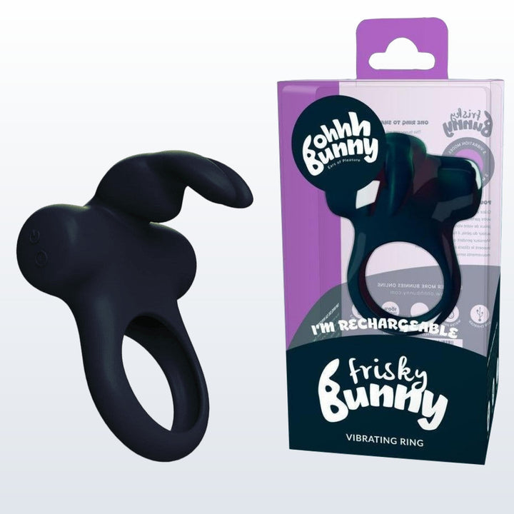 VeDO Frisky Bunny Vibrating Cock Ring - Black