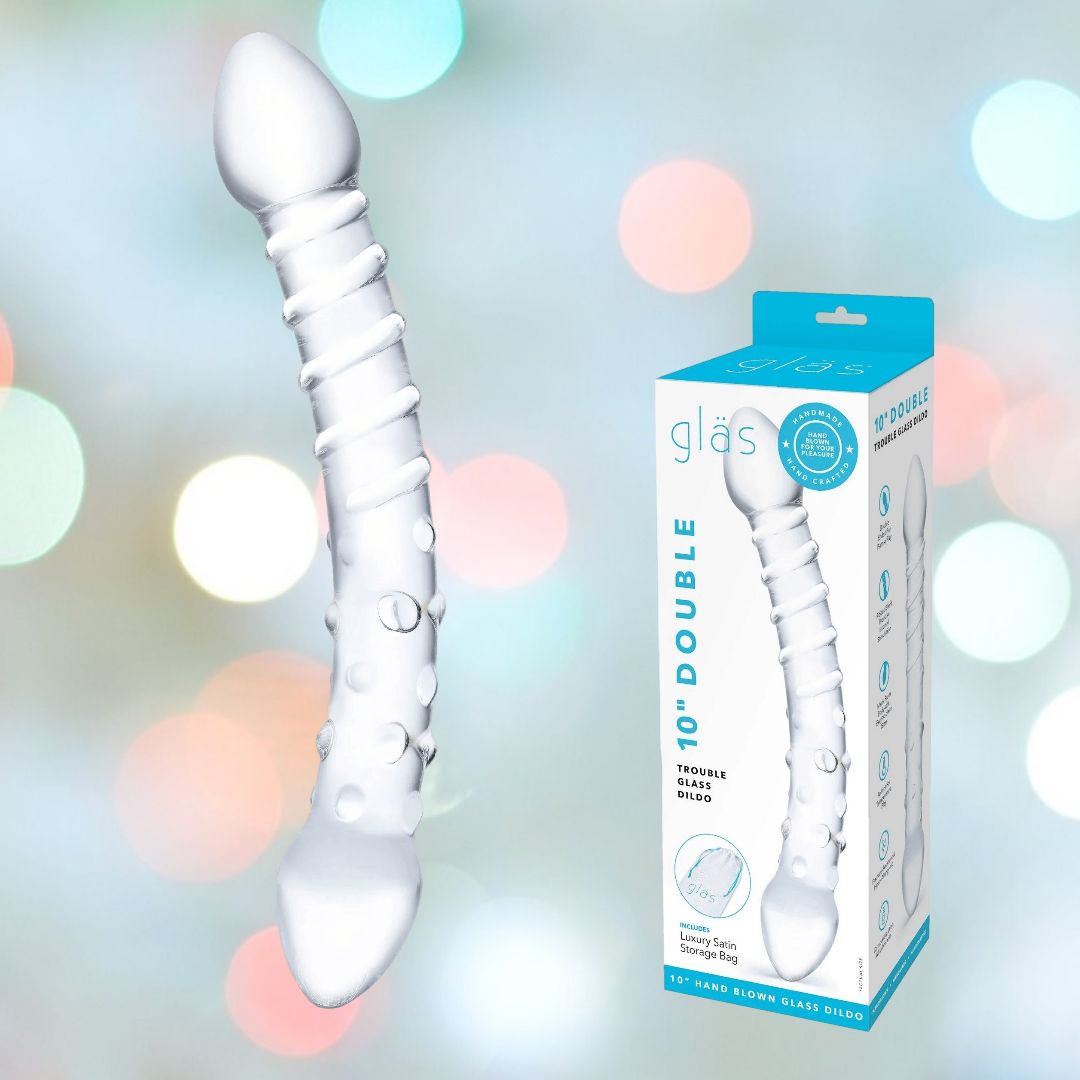 Glas 10 Inch Double Trouble Double-Sided Glass Dildo Condomania.com Glas 10 Inch Double Trouble Double-Sided Glass Dildo Condomania.com