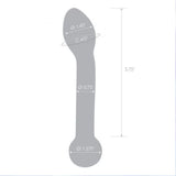 Gray outline diagram of the Gläs Honey Dripper 7" Double Ended Anal Dildo by Gläs, with measurements: 7" long, top diameter 1.45", middle 0.75", bottom 1.37", circular dimensions marked for precise P-Spot or G-Spot stimulation.