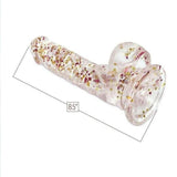 The Glittergasm Dong - Red and Orange Swirl 7" by Icon Brands is displayed on a white background.