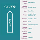 Glyde SlimFit Small Size Condoms
