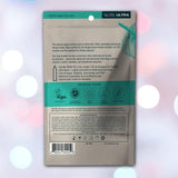 The back of a Glyde Ultra Super-Thin Condoms package highlights eco-friendly, vegan, ultra-thin condoms. A teal condom illustration appears in the upper right with soft circular lights and a modern background.