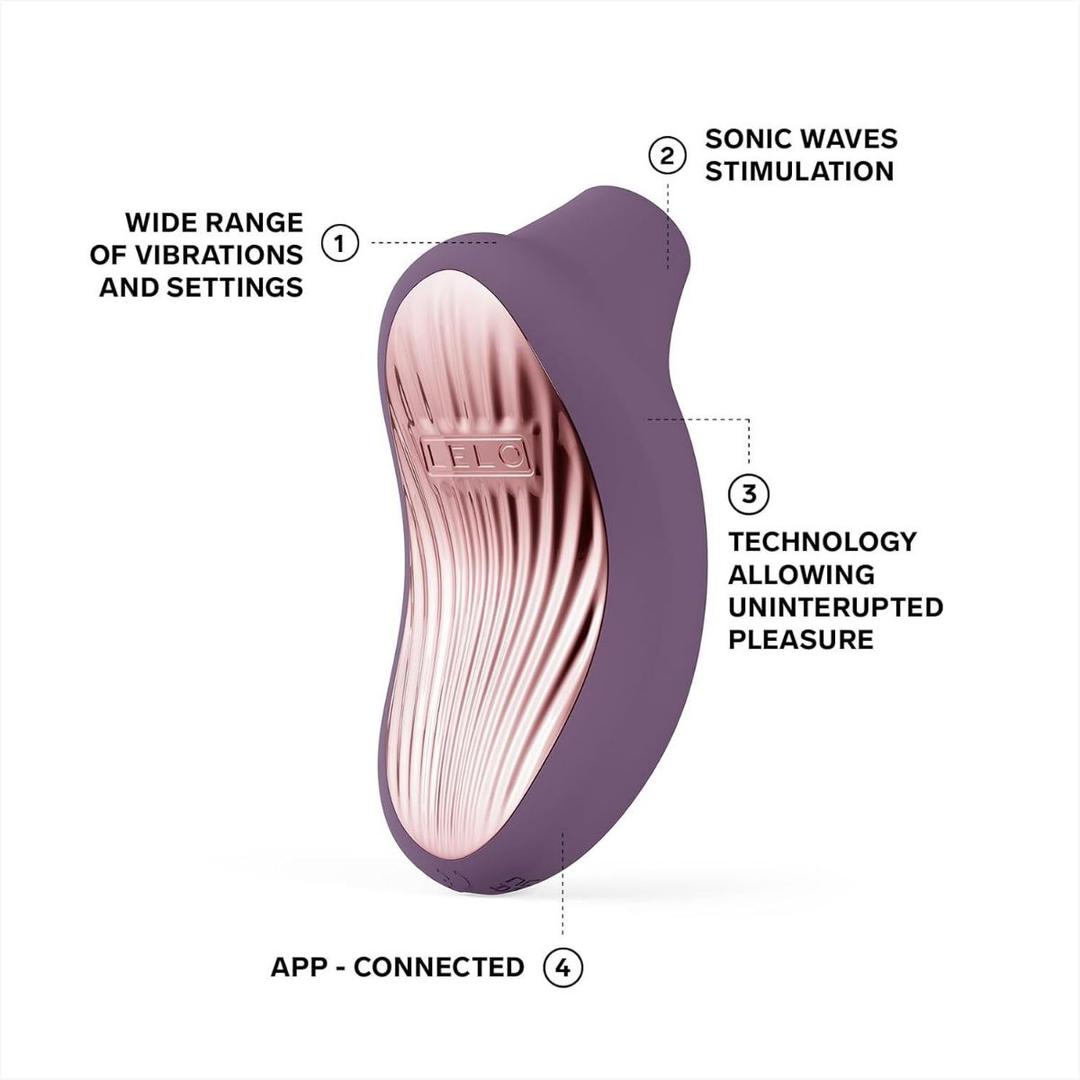 The LELO Sona 3 Cruise - Plum is a personal massager offering sonic wave stimulation, multiple vibration modes, body-safe silicone, uninterrupted pleasure technology, and app connectivity.