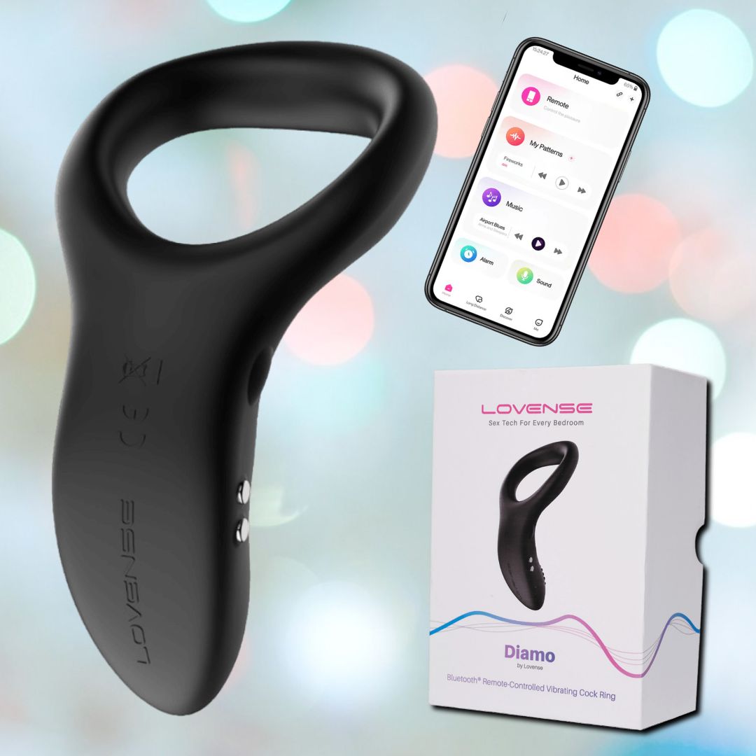 Lovense Diamo Bluetooth Vibrating Cock Ring - App Control Condomania.com Lovense Diamo Bluetooth Vibrating Cock Ring - App Control Condomania.com