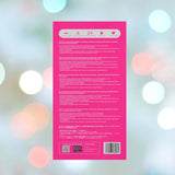 The Lovense Osci 3 Warming App-Controlled Rabbit Vibrator's packaging displays a bright pink background with text and icons about the G-spot stimulator's use and care. A QR code, barcode, and app store download icons are visible at the bottom.