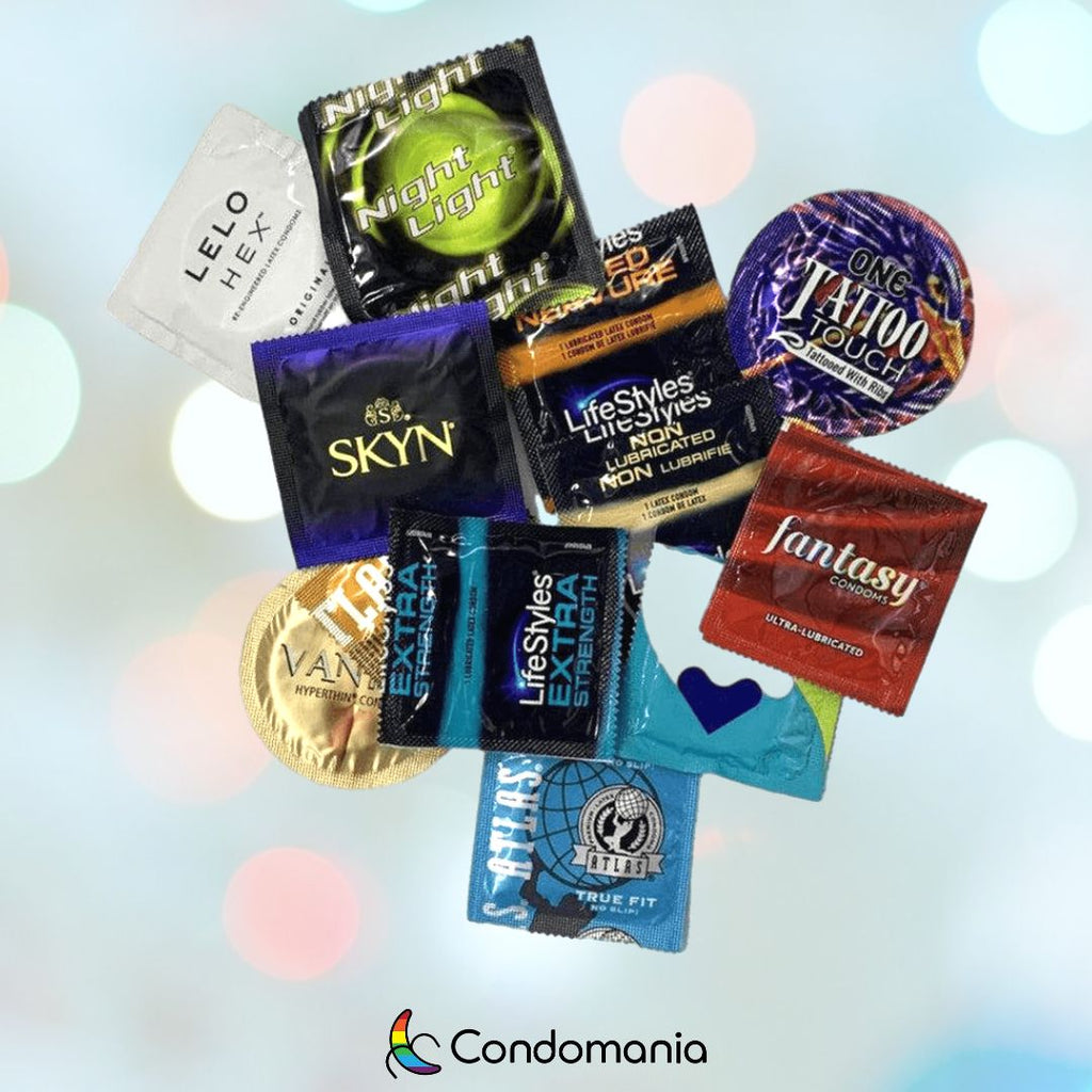 Condom Sampler Pack 12 Different Condoms Variety Kit – Condomania.com