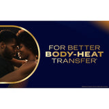 A couple touches foreheads on a dark blue, gold-accented background. On the right: “For Better Body-Heat Transfer* with Durex Intense Ultra Lube Nitrile (Non-Latex) Condoms.”.