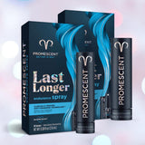 Promescent Desensitizing Endurance Spray for Men, shown with two bottles and branded packaging, features clinically proven Anti-Transfer technology to help men last longer and boost confidence.