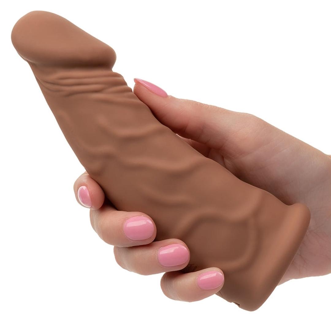 Performance Maxx Rechargeable Vibrating Extension-Brown 7"