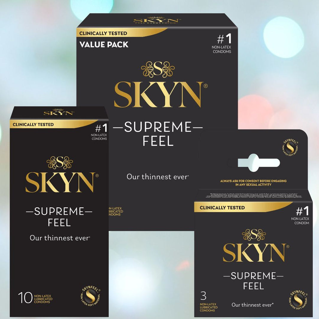 non latex lubricated condoms SKYN Elite Large Extra Fit & Superior Sensitivity Non-Latex Lubricated
