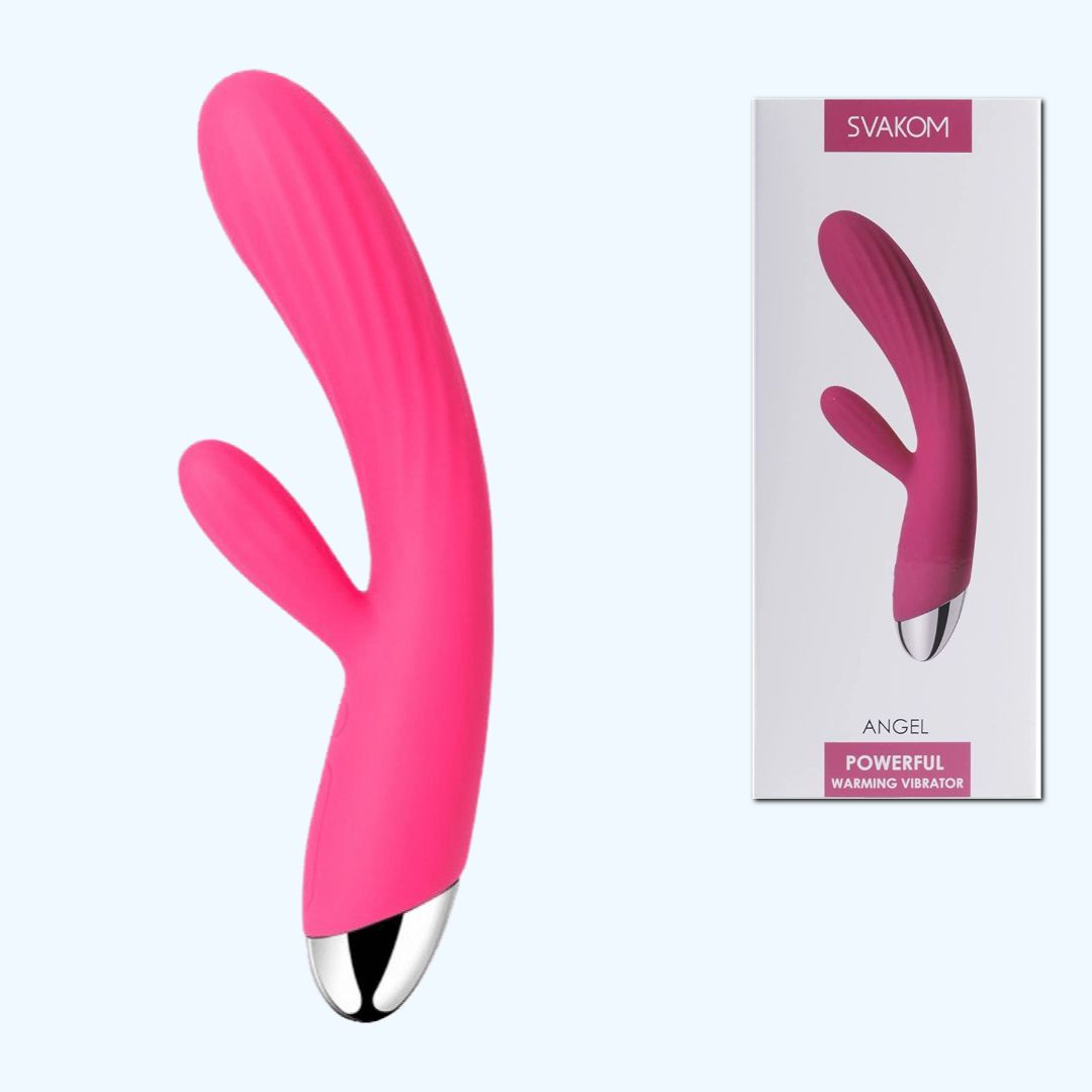 SVAKOM Angel Warming Rabbit Vibrator - Dual Motor G-Spot Condomania.com SVAKOM Angel Warming Rabbit Vibrator - Dual Motor G-Spot Condomania.com