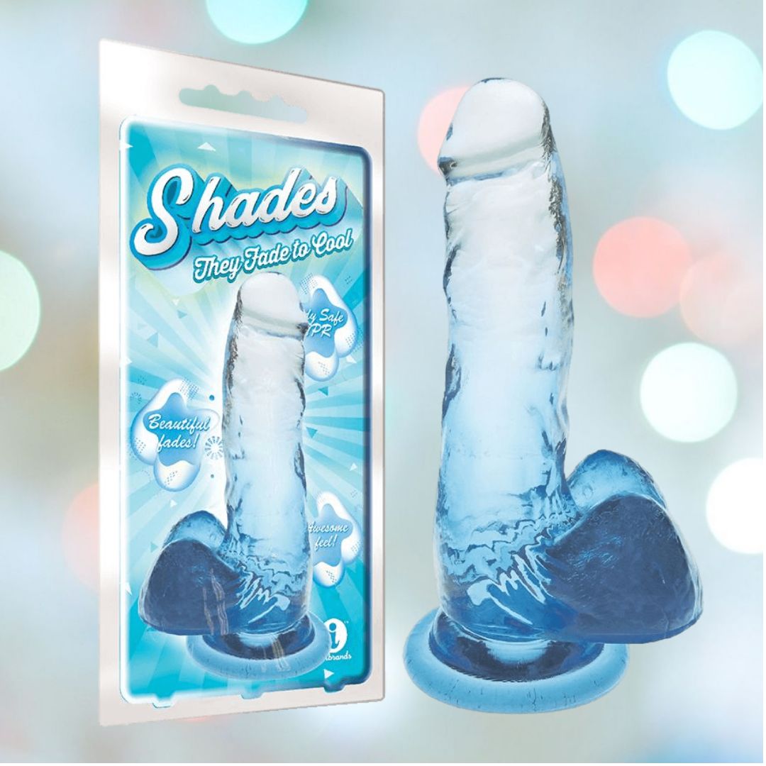 Shades 7" Gradient Jelly Dildo Blue - Suction Cup Base Condomania.com Shades 7" Gradient Jelly Dildo Blue - Suction Cup Base Condomania.com
