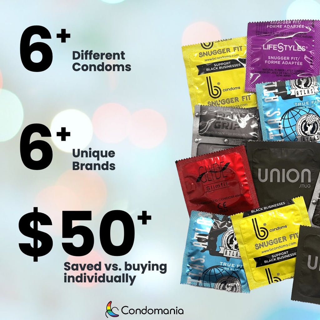 Snugger Fitting Condom Sampler (Test SEVERAL Small Size Condoms