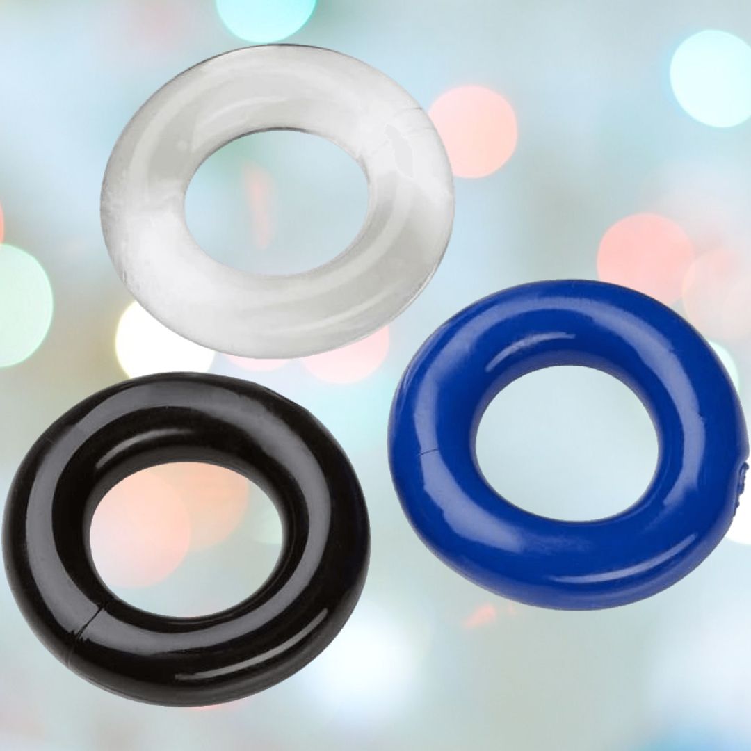 Super Stretchy Cock Ring 3-Pack | Colorful Penis Rings Condomania.com Super Stretchy Cock Ring 3-Pack | Colorful Penis Rings Condomania.com