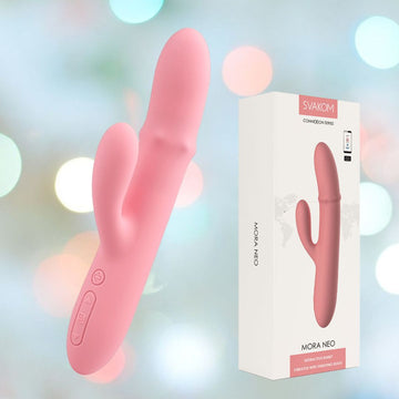 Svakom Mora Neo Rabbit Vibrator - Peach Pink  Condomania.com