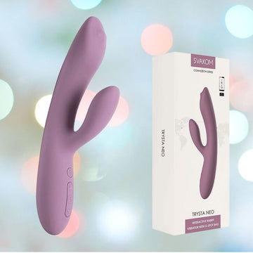 Svakom Trysta Neo Rabbit Vibrator - Romantic Rose Condomania.com Svakom Trysta Neo Rabbit Vibrator - Romantic Rose Condomania.com