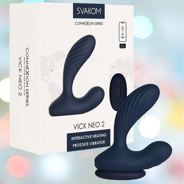 Svakom Vick Neo 2 Interactive Heating Prostate Vibrator - Navy Blue