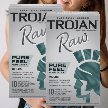 Trojan Raw Non-Latex Condoms - 10 Pack Polyurethane Condomania.com Trojan Raw Non-Latex Condoms - 10 Pack Polyurethane Condomania.com