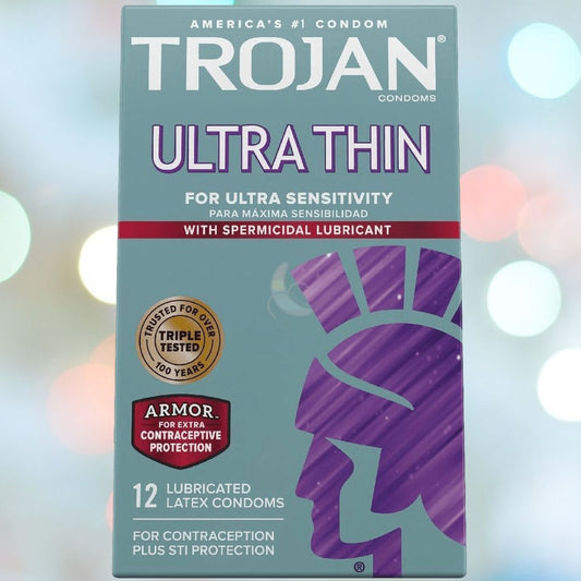 Trojan Ultra Thin Armor Condoms with Spermicide 12-Pack Condomania.com Trojan Ultra Thin Armor Condoms with Spermicide 12-Pack Condomania.com