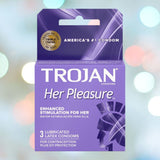 Trojan Her Pleasure Sensations Ribbed Condoms